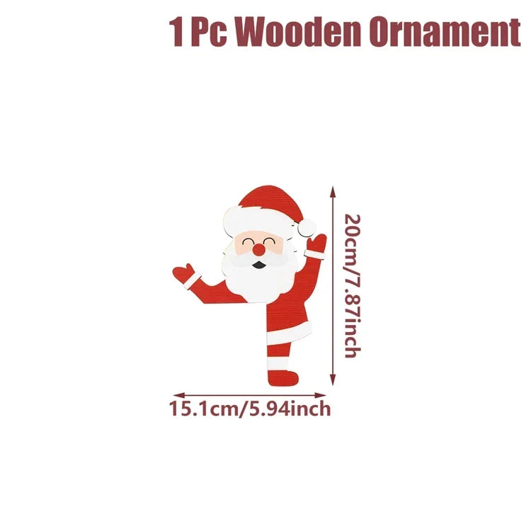 Colverro™ Wooden Santa &amp; Snowman Christmas Door and Corner Decor
