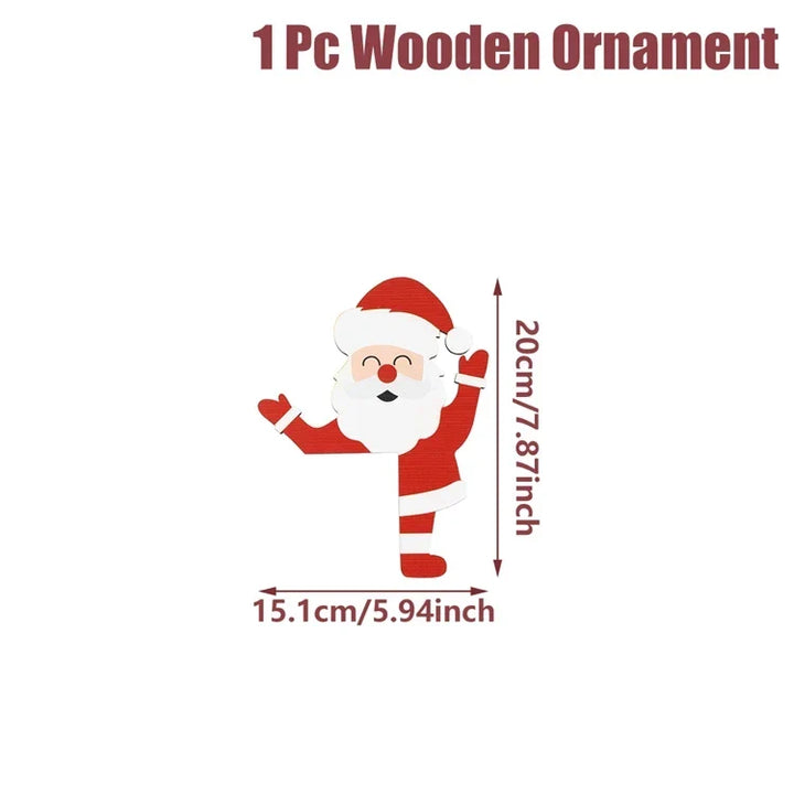 Colverro™ Wooden Santa &amp; Snowman Christmas Door and Corner Decor
