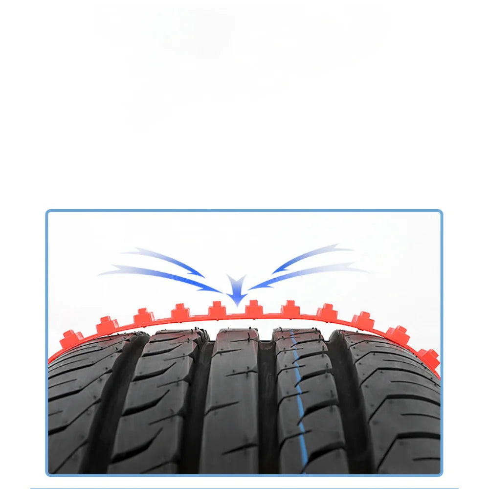 Colverro™ Rubber Anti-Skid Tire Straps for Snow and Ice, Easy Install