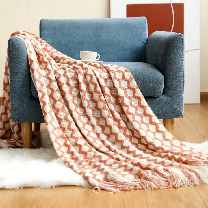 Colverro™ Nordic Chunky Knit Throw Blanket in Soft Faux Cashmere