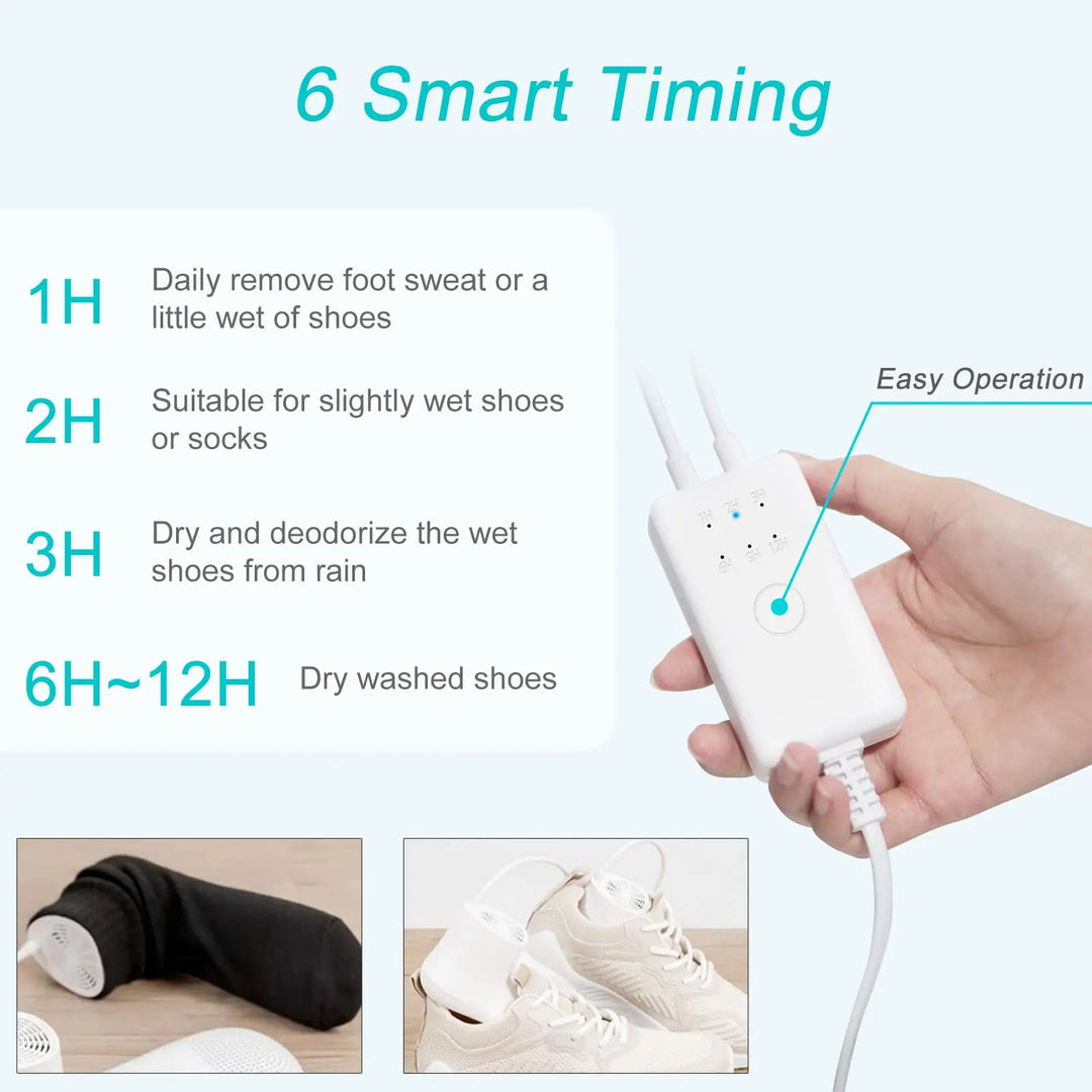 Colverro™ Electric Shoe Dryer with Warm Air and 6 Timer Settings