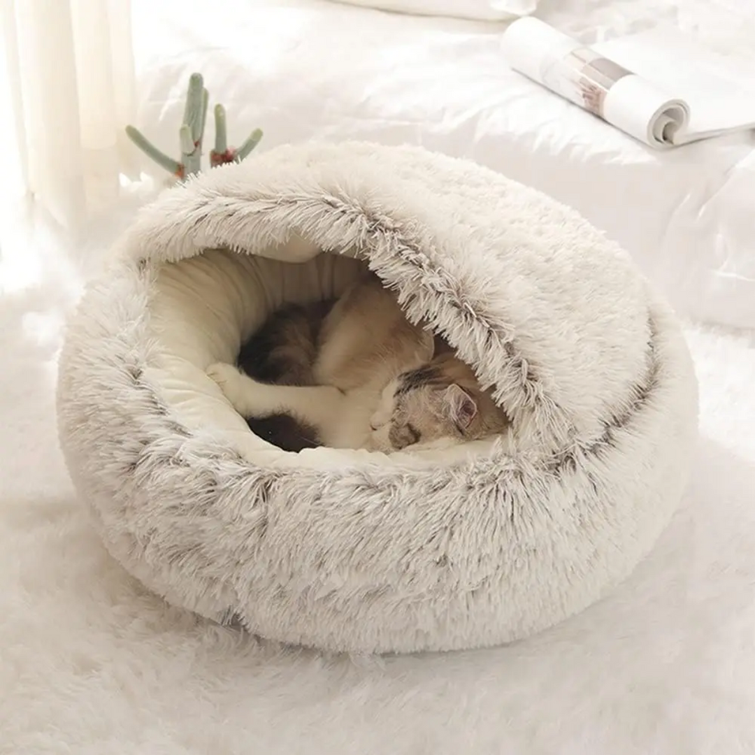 Colverro™ Calming Cave Dog Bed with Cozy Covered Nest Design