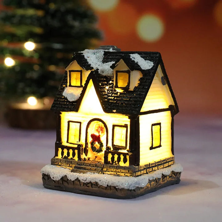 Colverro™ Light-Up Christmas Village House with LED and Snowy Roof