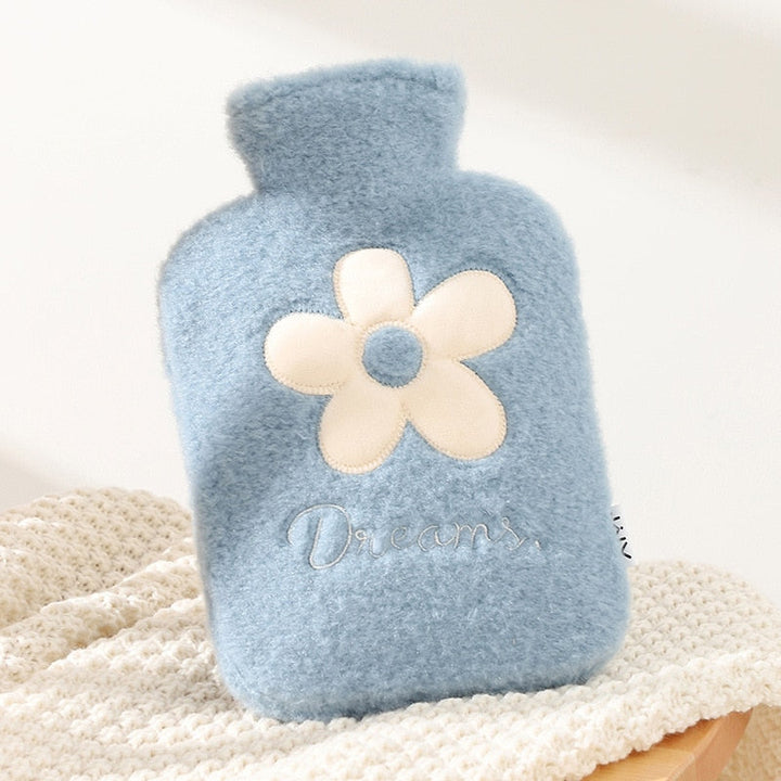 Colverro™ Plush 1L Hot Water Bottle with Washable Cover
