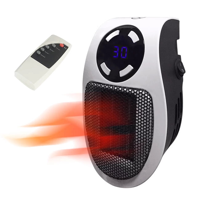 Colverro™ Plug-In Mini Space Heater with LED Display and Remote