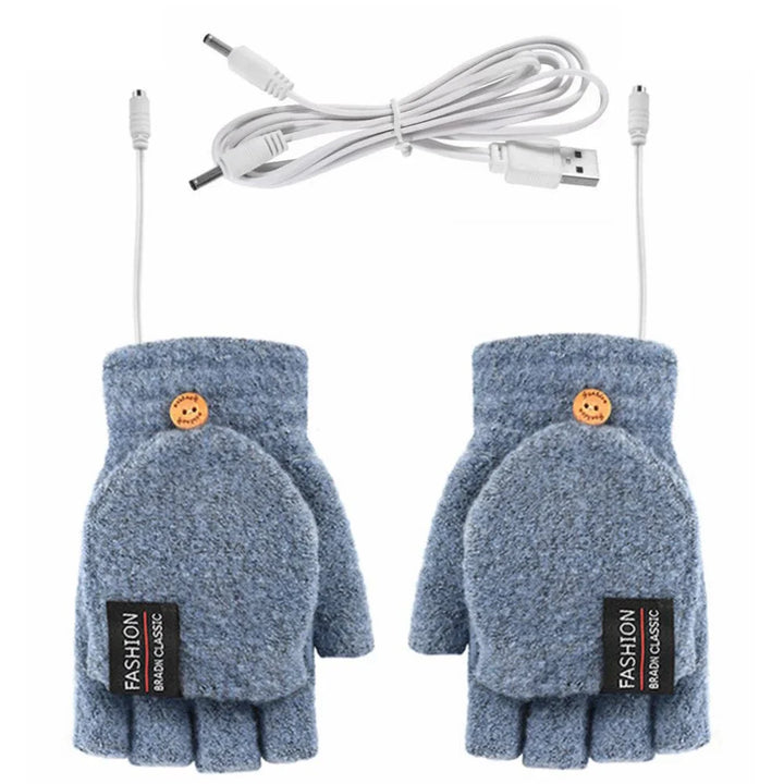 Colverro™ USB Rechargeable Knit Heated Gloves with 3 Heat Settings