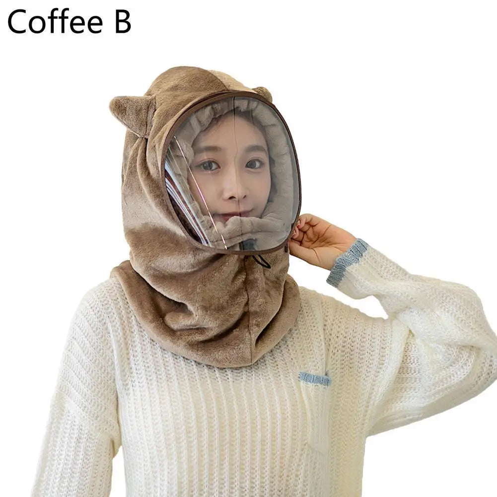 Colverro™ Plush Full Face Winter Hat with Built-In Neck Gaiter