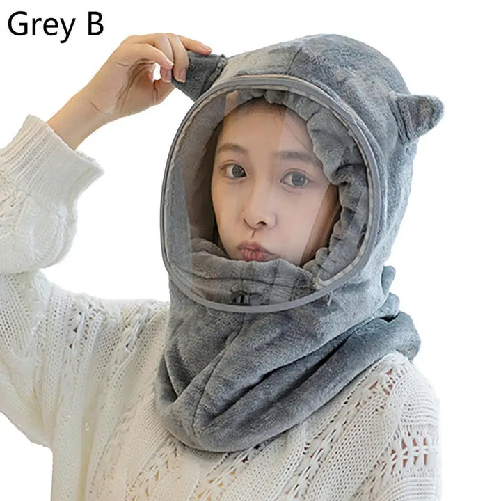 Colverro™ Plush Full Face Winter Hat with Built-In Neck Gaiter