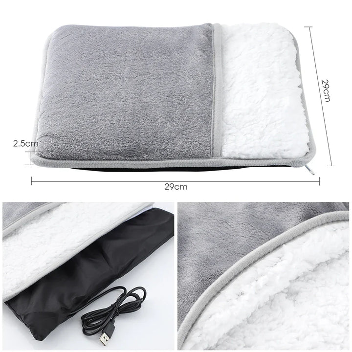 Colverro™ USB Heated Foot Mat in Soft Flannel with Steady Warmth