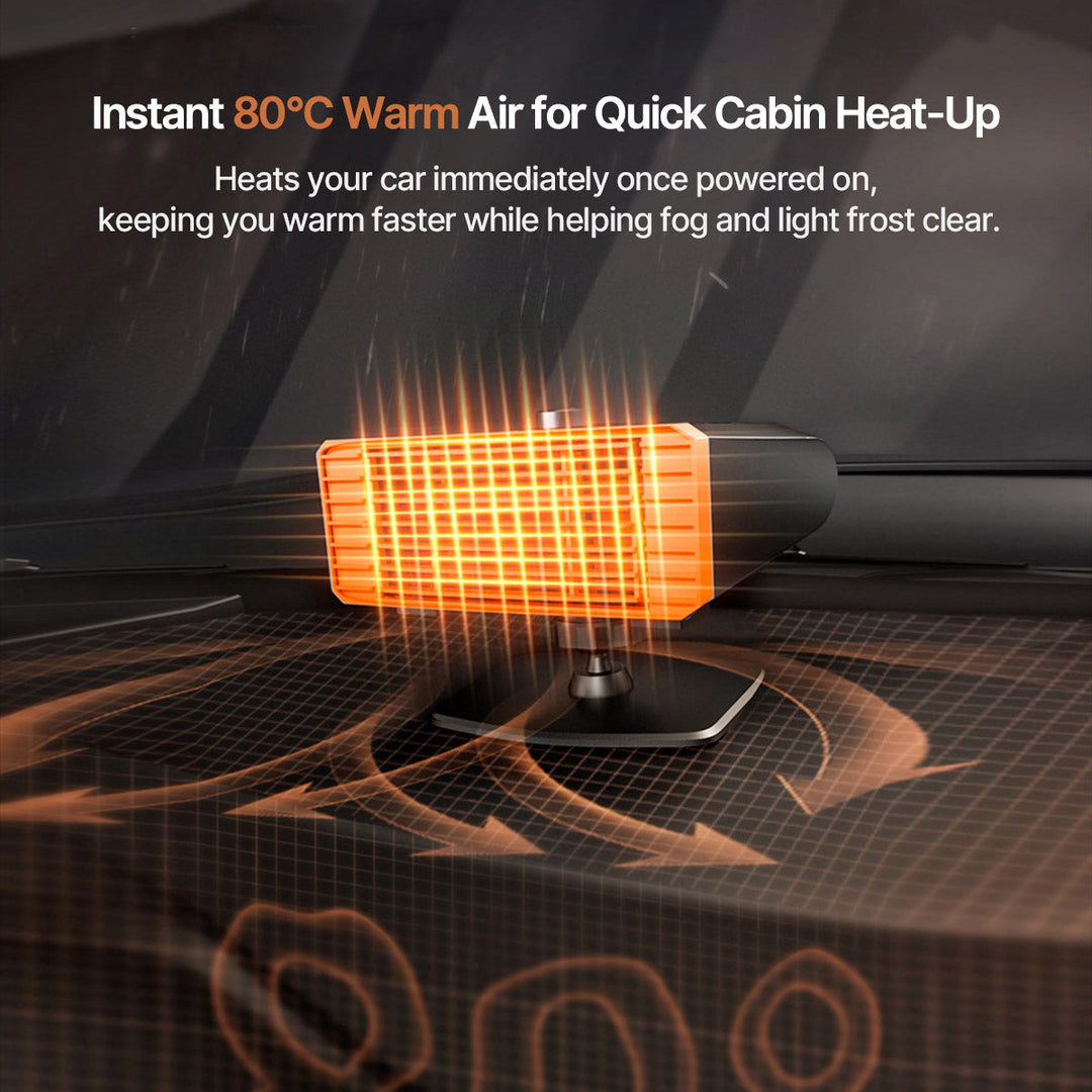 Colverro™ Portable Car Heater and Windshield Defroster, 360° Swivel