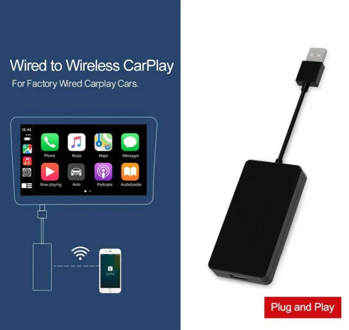 Colverro™ Wireless CarPlay Adapter – Plug In and Go Cord-Free