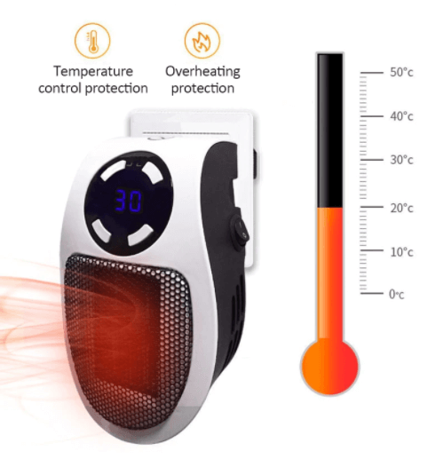 Colverro™ Mini Portable Heater with Temperature Display