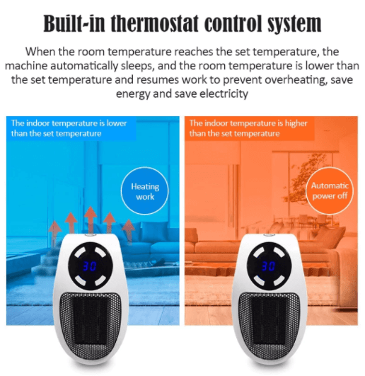 Colverro™ Mini Portable Heater with Temperature Display