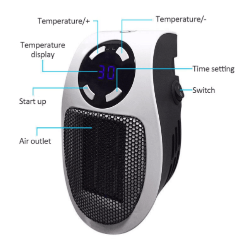 Colverro™ Mini Portable Heater with Temperature Display
