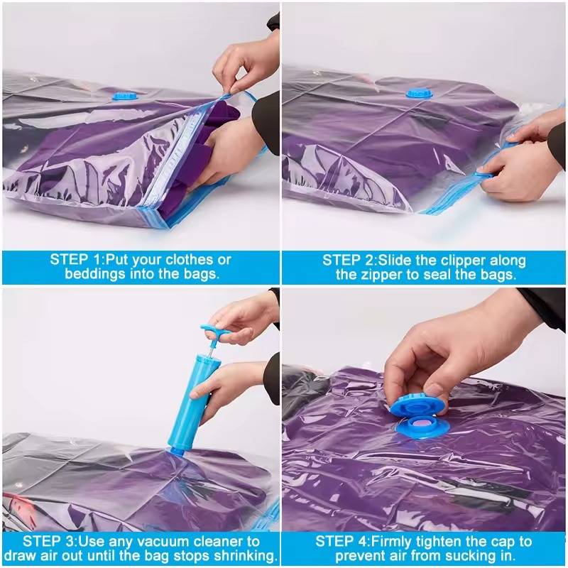 Colverro™ Vacuum Storage Bags for Clothes and Bedding, Set of 5