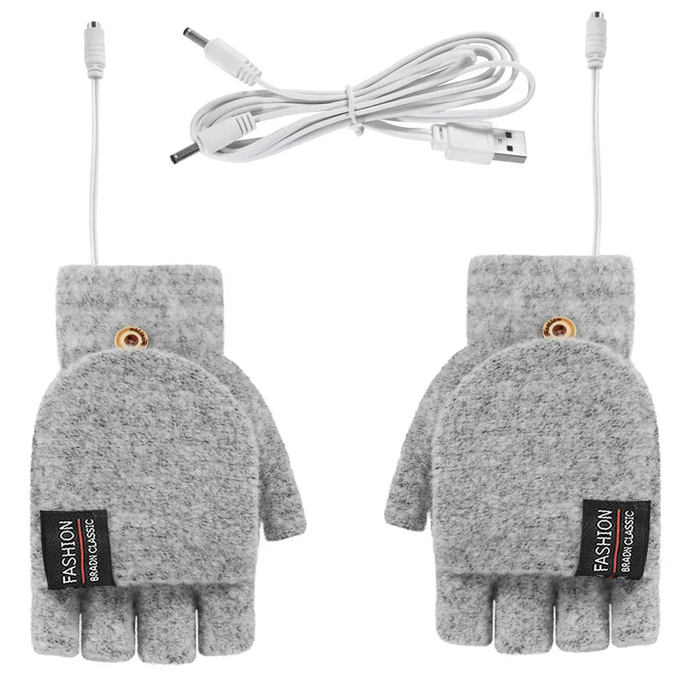 Colverro™ USB Rechargeable Knit Heated Gloves with 3 Heat Settings