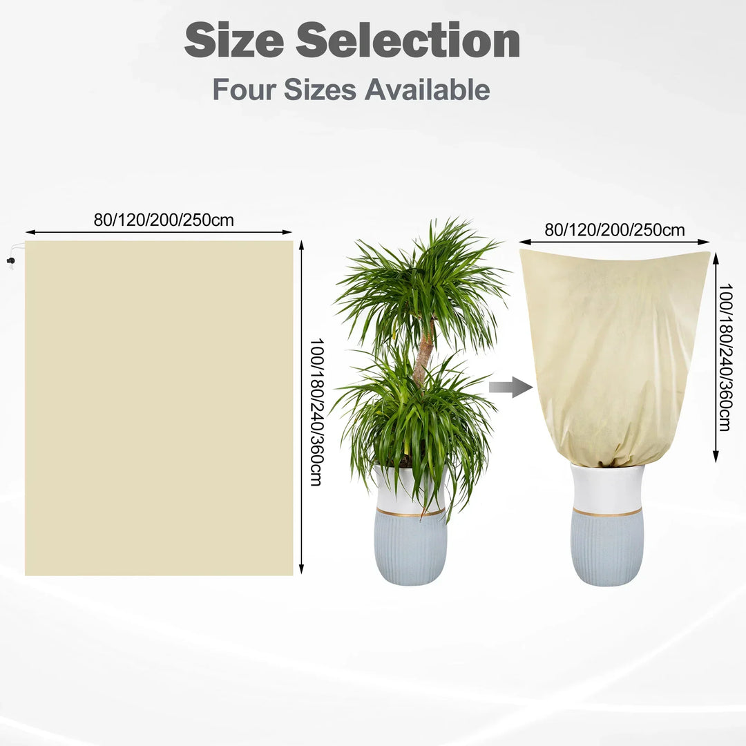 Colverro™ Breathable Plant Frost Cover with Zipper and Drawstring