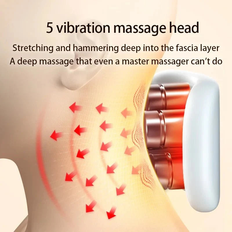 Colverro™ Cordless Heated Neck Massager with 8 Techniques