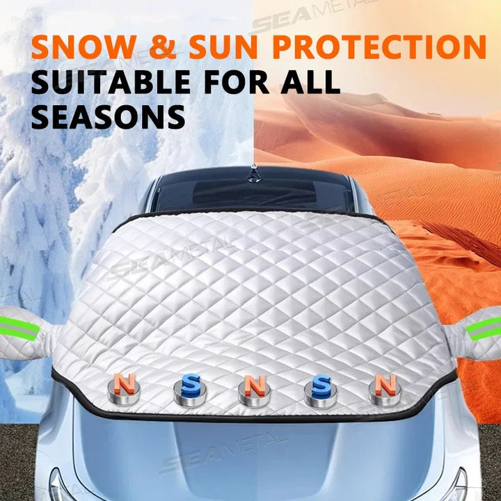 Colverro™ 5-Layer Magnetic Windshield Cover with Mirror and Side Protection