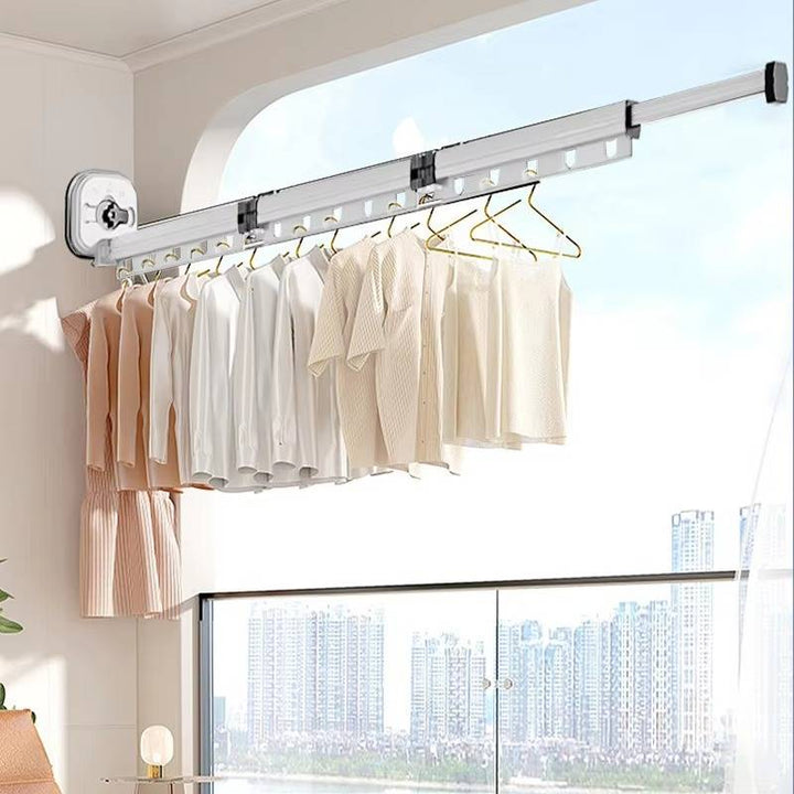 Colverro™ Foldable Wall-Mounted Drying Rack with Suction Cups – No Drilling