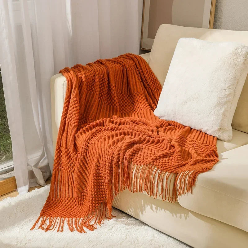 Colverro™ Nordic Chunky Knit Throw Blanket in Soft Faux Cashmere