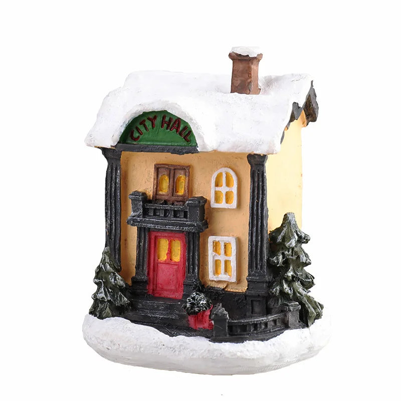 Colverro™ Light-Up Christmas Village House with LED and Snowy Roof