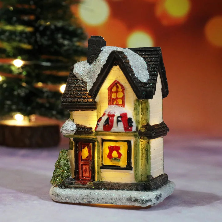 Colverro™ Light-Up Christmas Village House with LED and Snowy Roof