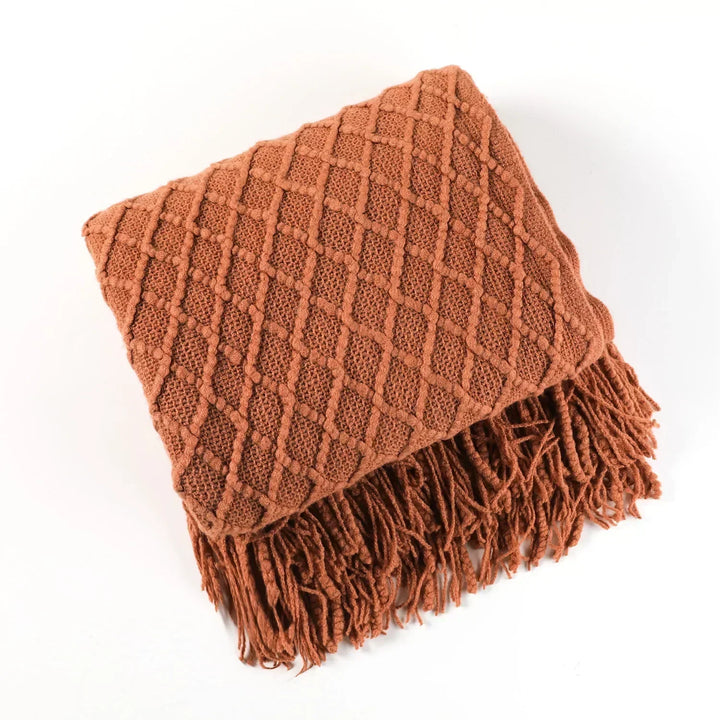 Colverro™ Nordic Chunky Knit Throw Blanket in Soft Faux Cashmere