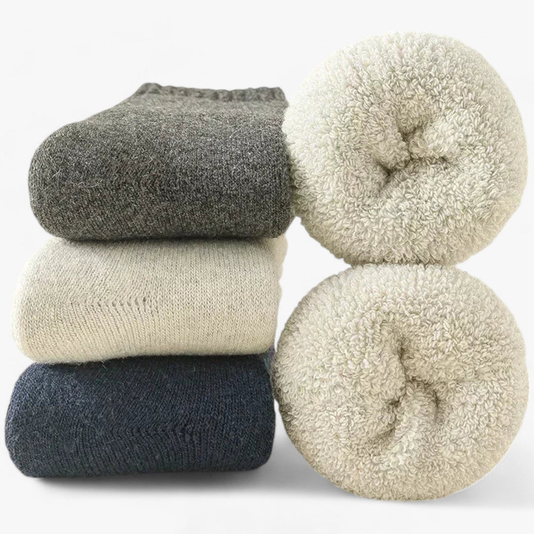 Colverro™ Wool and Cashmere Thermal Socks 3-Pack with Fleece Loop