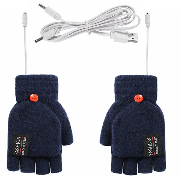 Colverro™ USB Rechargeable Knit Heated Gloves with 3 Heat Settings