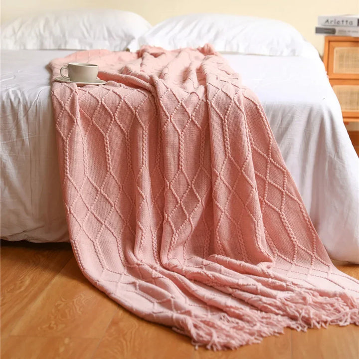 Colverro™ Nordic Chunky Knit Throw Blanket in Soft Faux Cashmere
