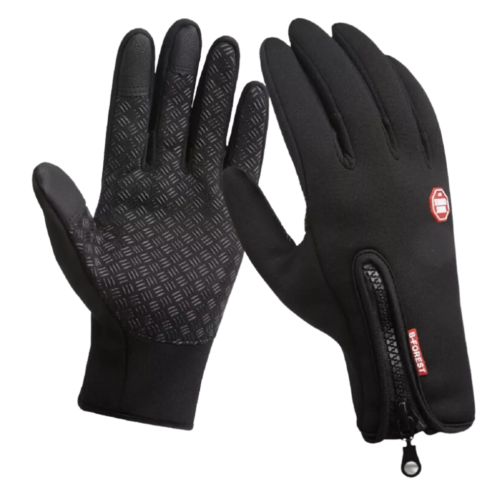 Colverro™ Windproof Thermal Gloves with Zipper, Grip Palm and Touchscreen