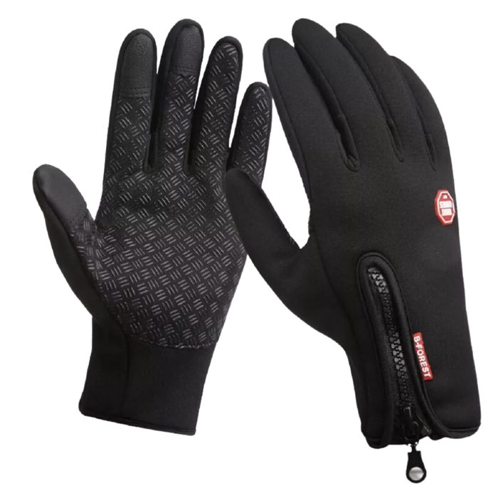 Colverro™ Windproof Thermal Gloves with Zipper, Grip Palm and Touchscreen