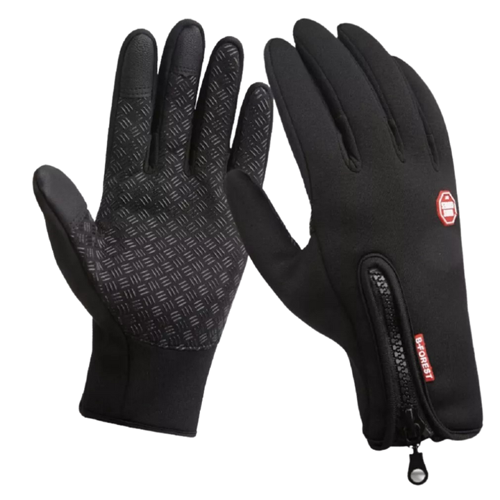 Colverro™ Windproof Thermal Gloves with Zipper, Grip Palm and Touchscreen