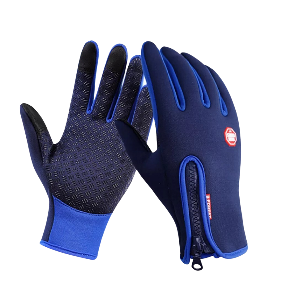 Colverro™ Windproof Thermal Gloves with Zipper, Grip Palm and Touchscreen