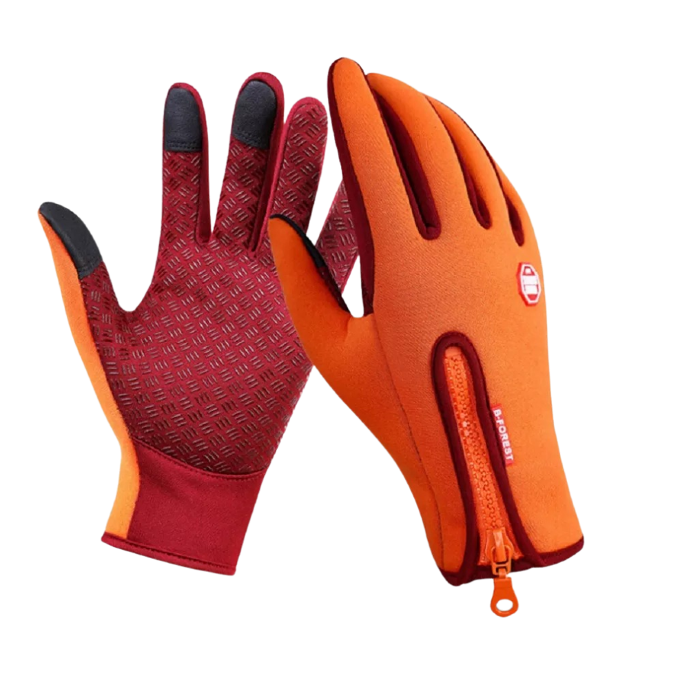Colverro™ Windproof Thermal Gloves with Zipper, Grip Palm and Touchscreen