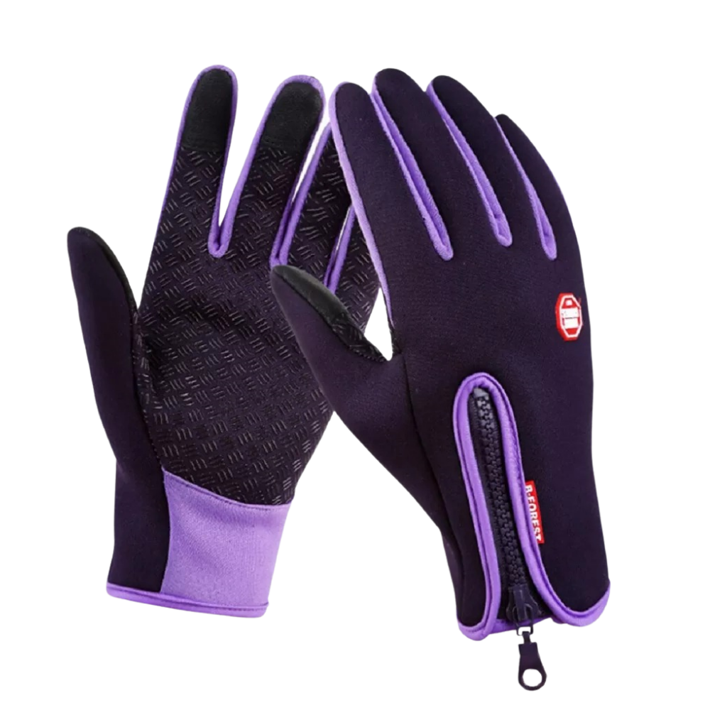 Colverro™ Windproof Thermal Gloves with Zipper, Grip Palm and Touchscreen