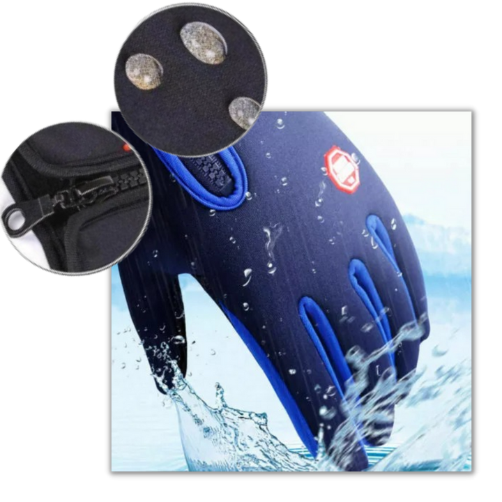 Colverro™ Windproof Thermal Gloves with Zipper, Grip Palm and Touchscreen