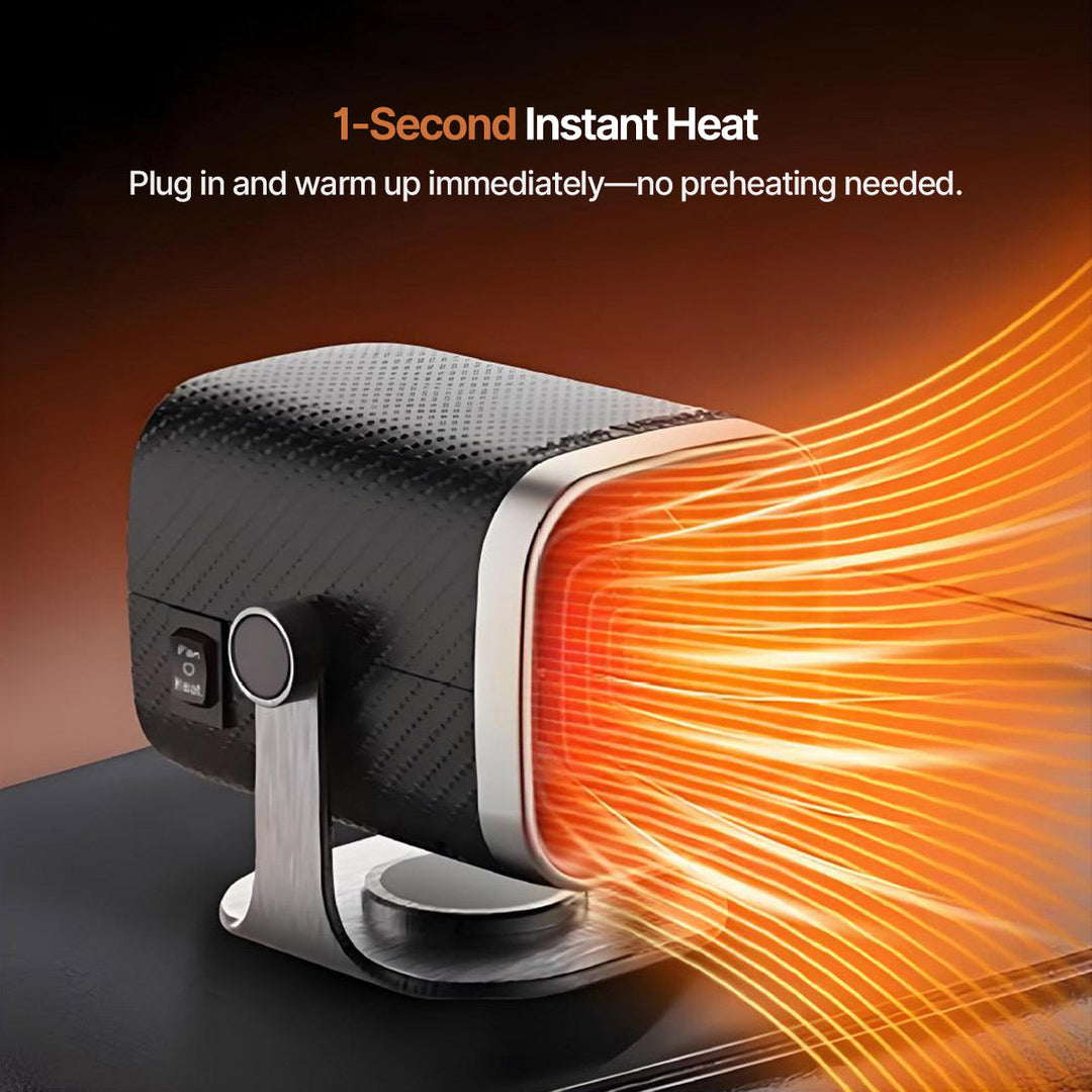 Colverro™ Portable 12V/24V Car Heater with 360° Swivel for Fast Defrost