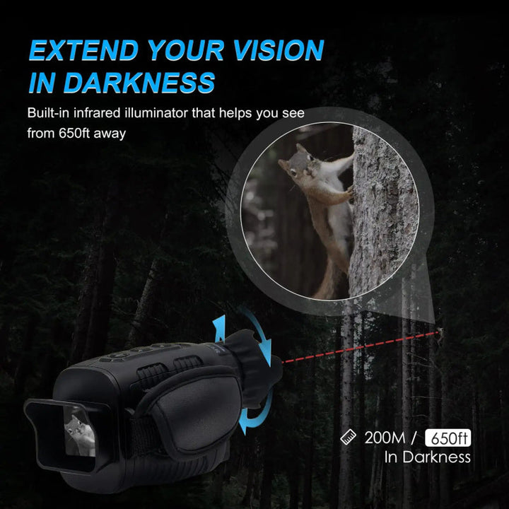 Colverro™ Compact Night Vision Monocular with 3x Optical Zoom and Infrared