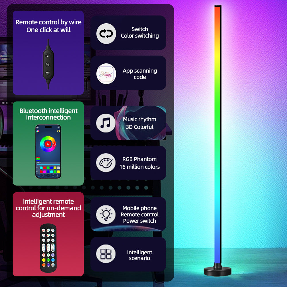 Colverro™ Smart RGB Floor Lamp with Music Sync and App Control