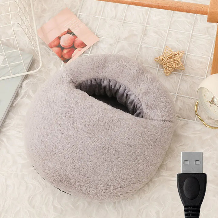 Colverro™ Fuzzy USB Heated Foot Warmer with Thick Plush Padding