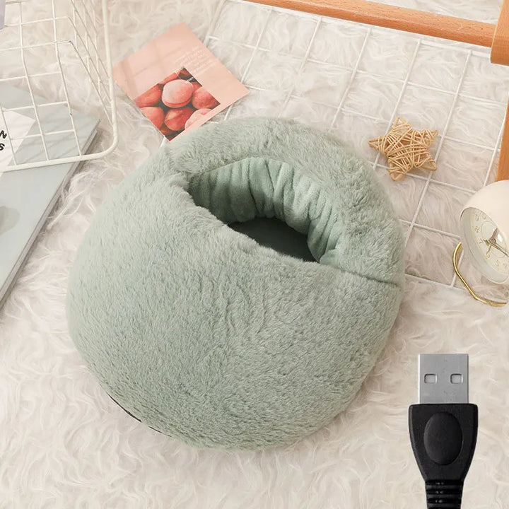 Colverro™ Fuzzy USB Heated Foot Warmer with Thick Plush Padding