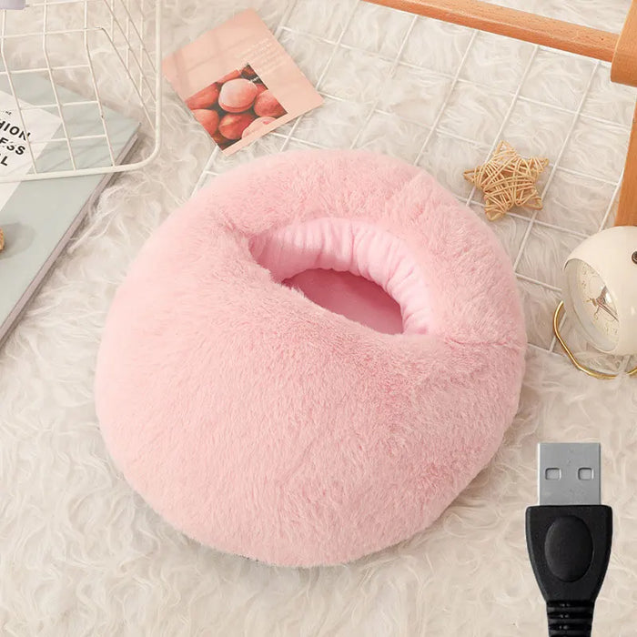Colverro™ Fuzzy USB Heated Foot Warmer with Thick Plush Padding