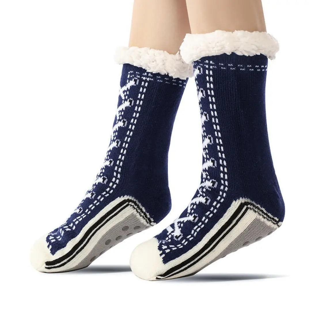 Colverro™ Ultra-Warm Thick Jacquard House Socks with Non-Slip Sole