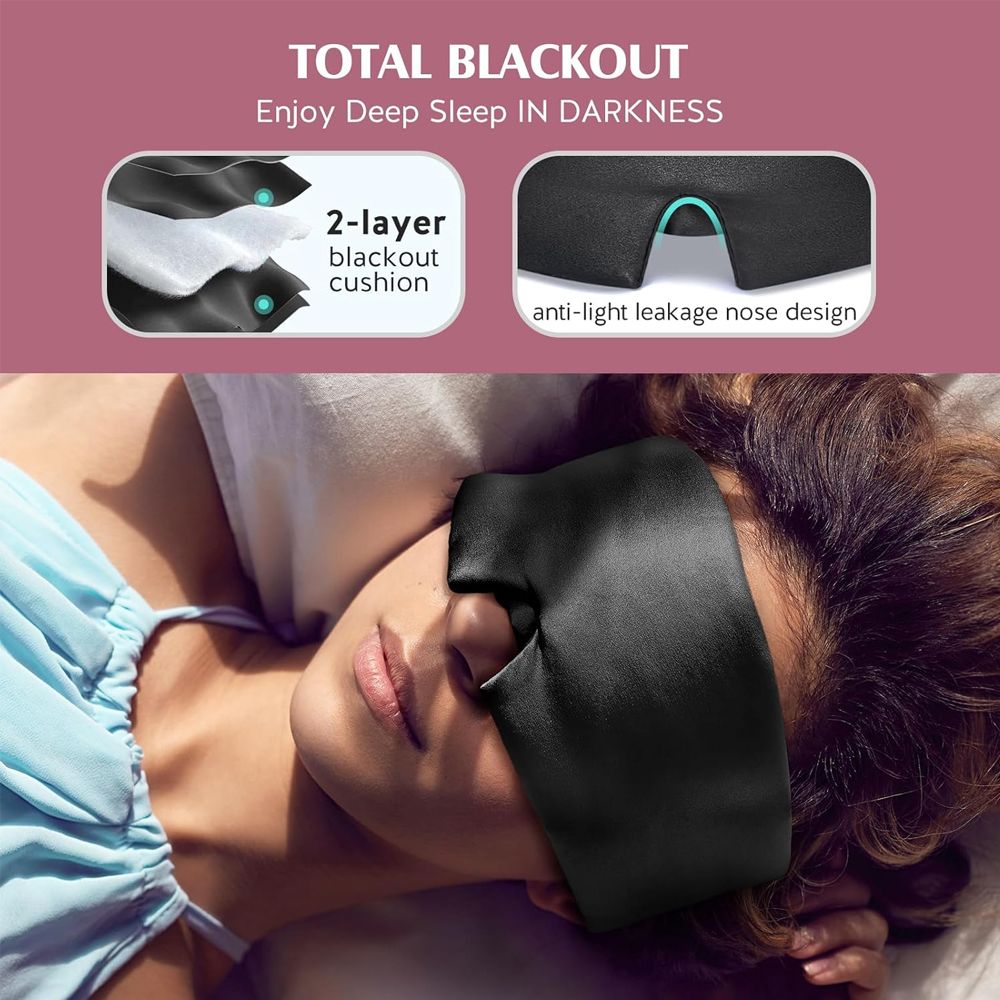 Colverro™ Mulberry Silk Sleep Mask with Total Blackout Coverage