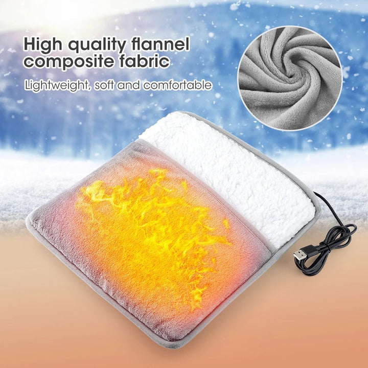 Colverro™ USB Heated Foot Warmer in Soft Flannel at 40°C