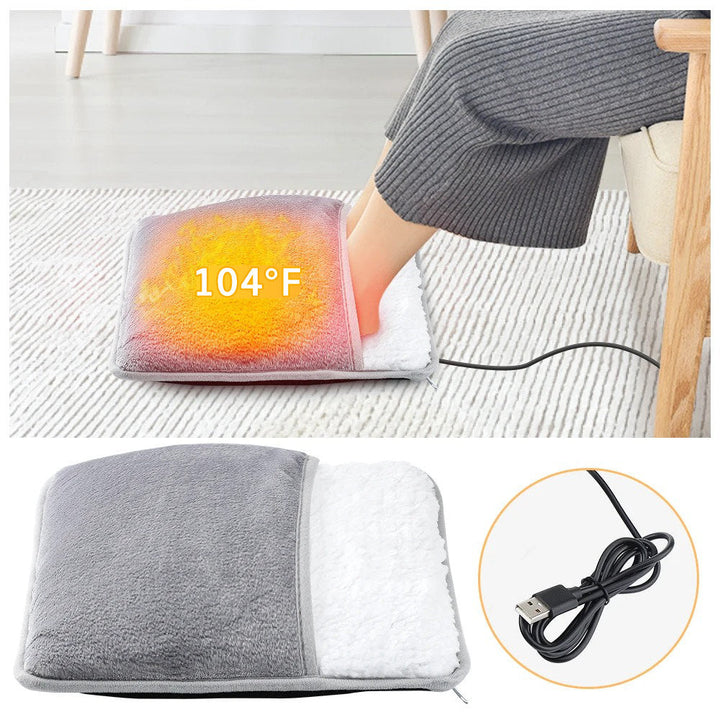Colverro™ USB Heated Foot Warmer in Soft Flannel at 40°C