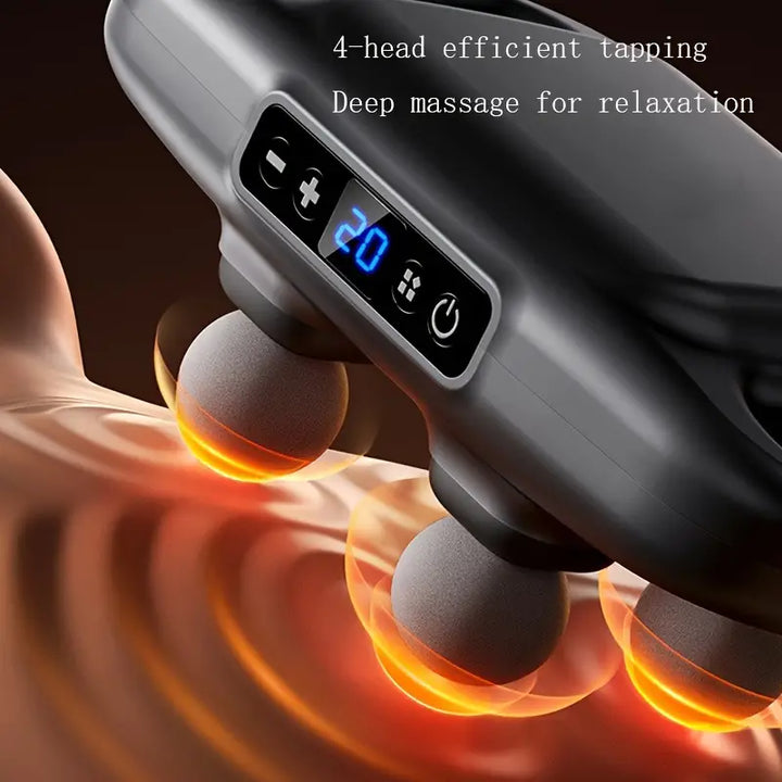 Colverro™ Deep Tissue Massage Gun with 4 Heads, 20 Speeds and LED Screen