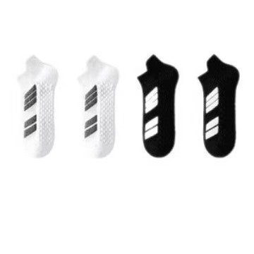 Stack of white low-cut cotton ankle socks